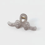 Translucent Bow Hair Claw Clip Gray