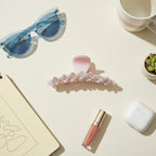 Pastel Floral Beaded Hair Claw Clip