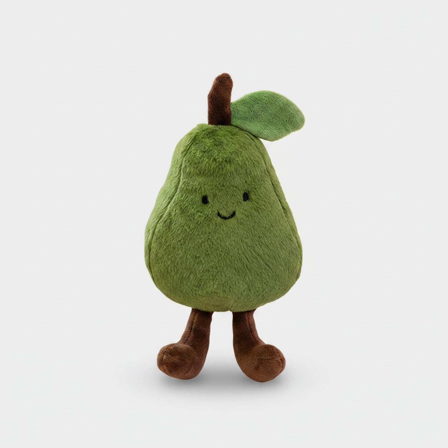 Cute Green Pear Plush Toy With Leaf