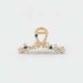 Pearl & Starfish Beaded Gold Hair Claw