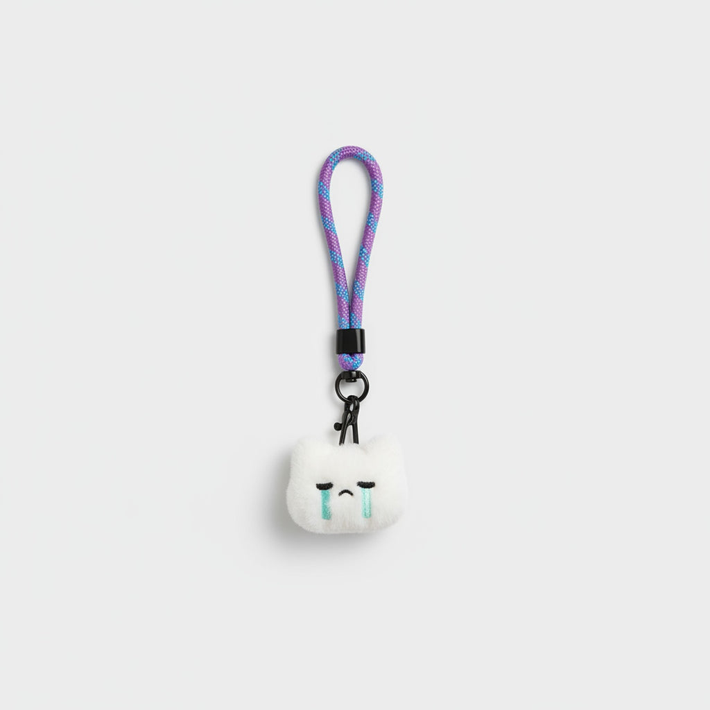 Crying Cloud Beaded Phone Charm Strap