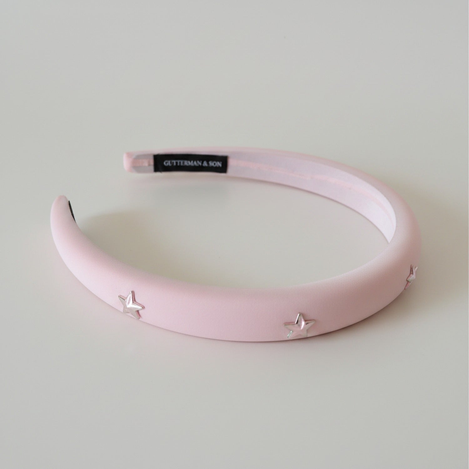 Pink Padded Headband With Star Charms