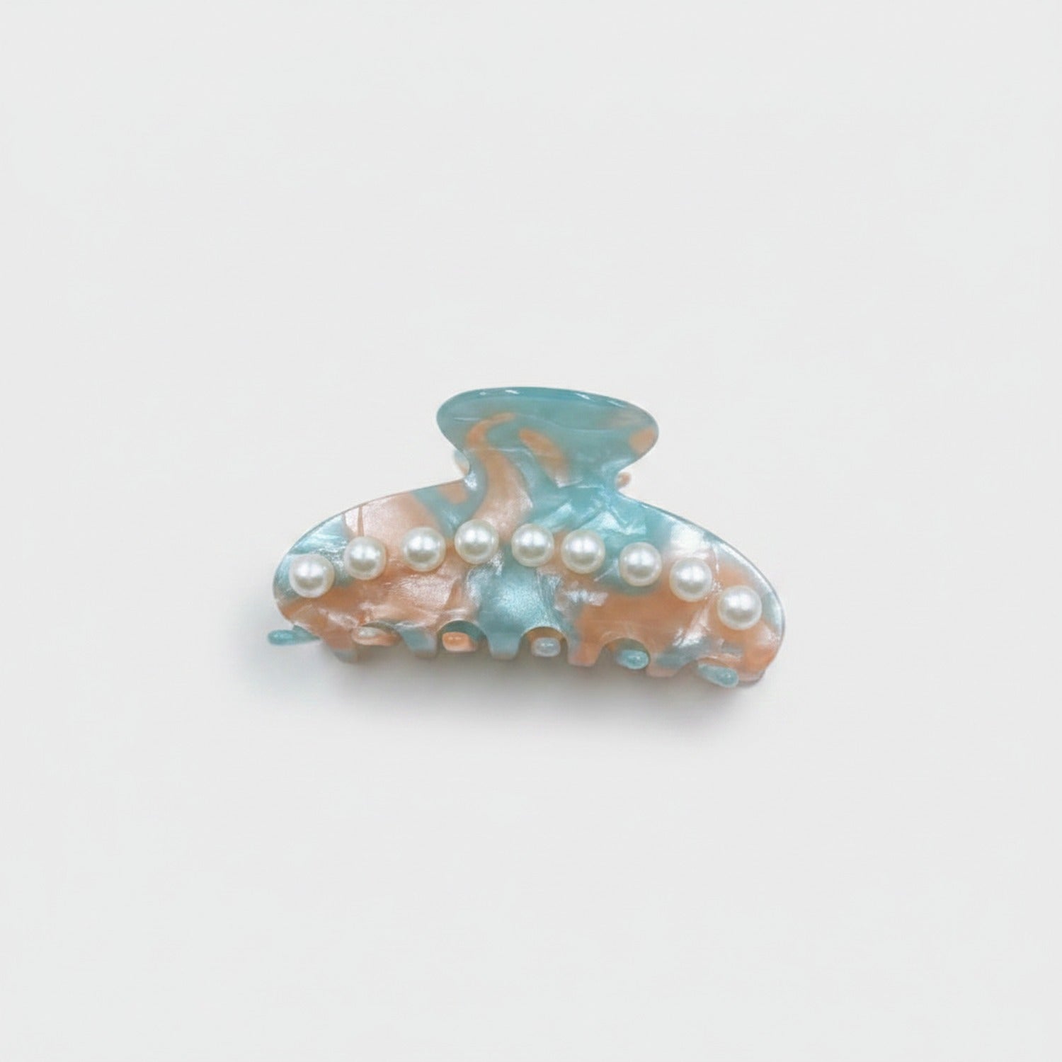 Pearl Striped Rainbow Hair Claw Clip