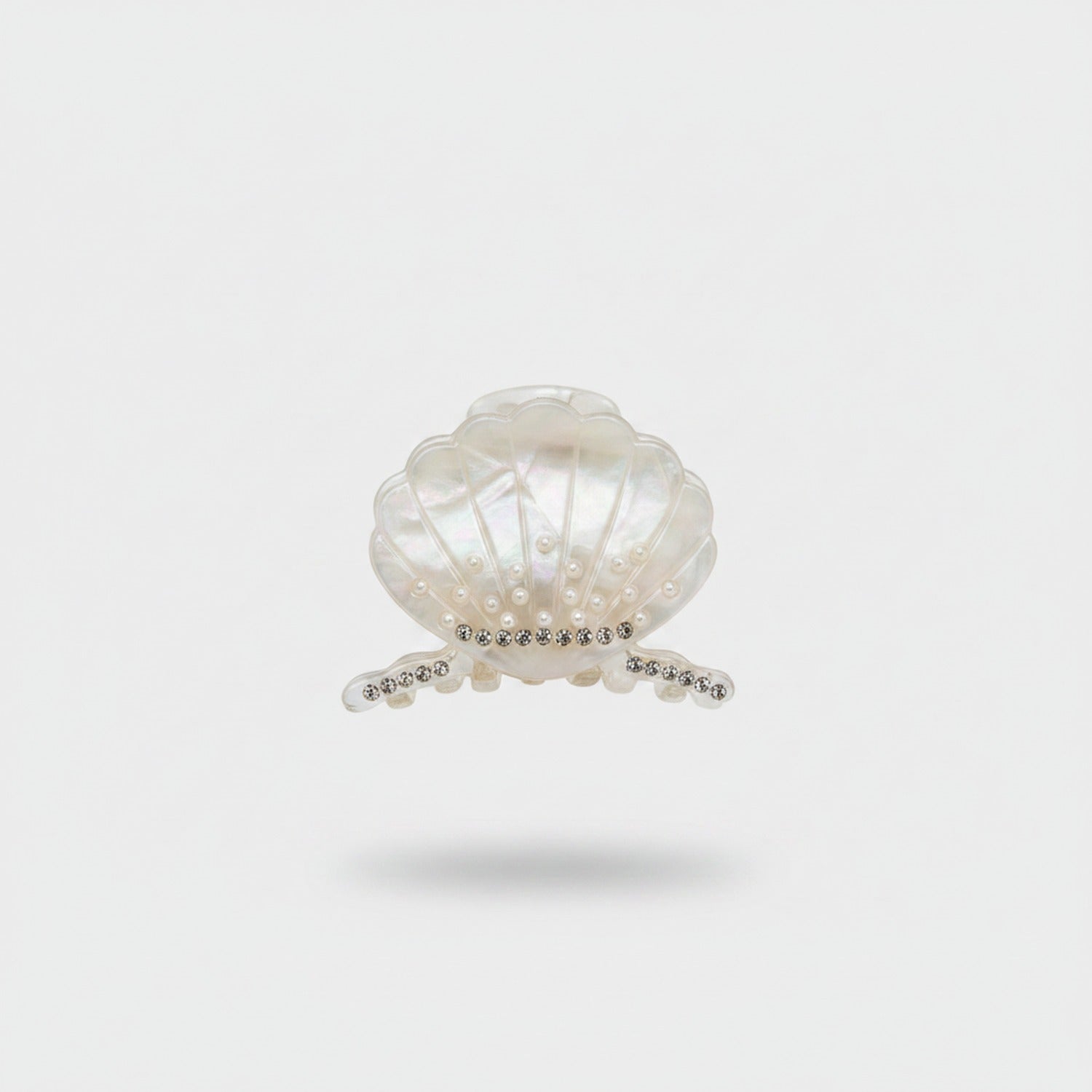Pearl Beaded Shell Hair Claw Clip