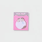 Cute Cat Sticky Notes Pad Pink Heart Design