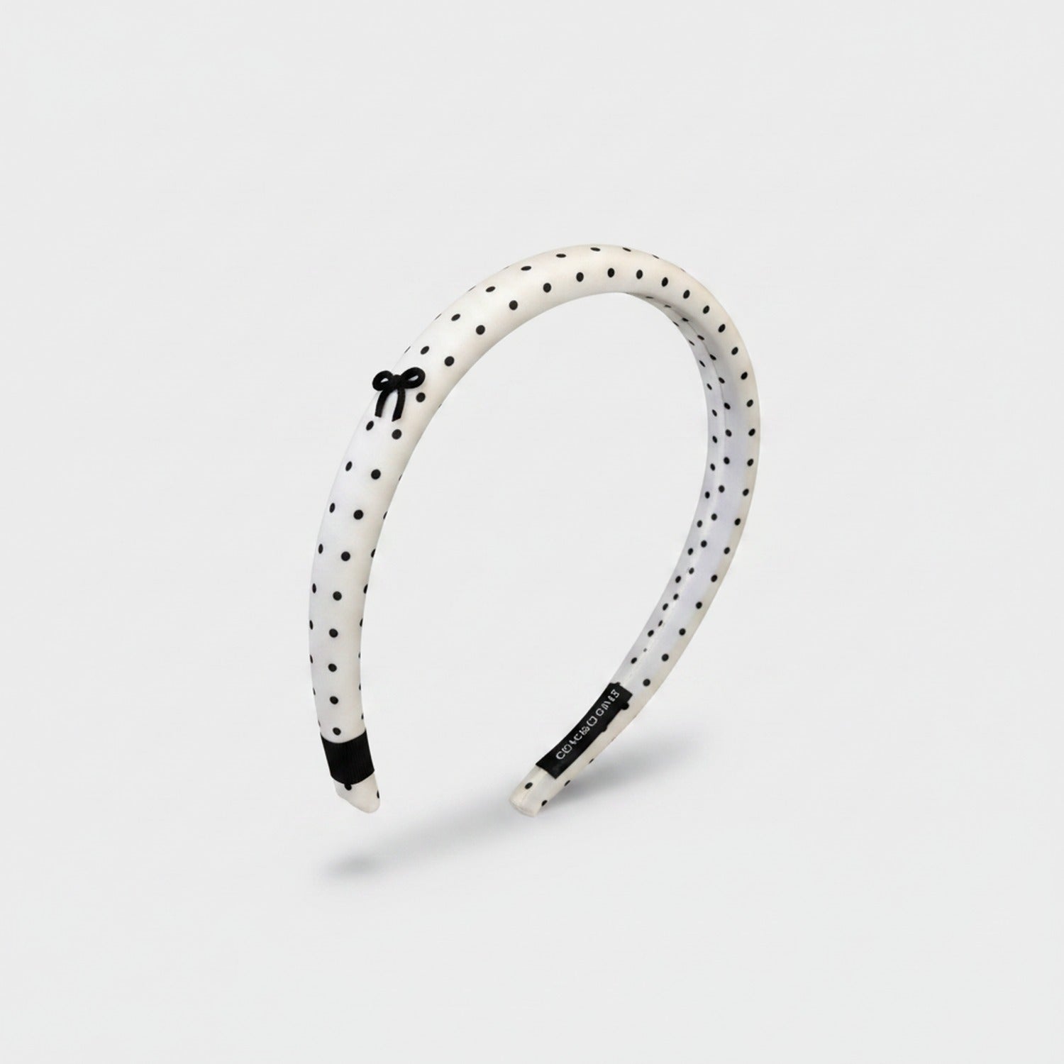 Black Rhinestone Studded Padded Headband Bow