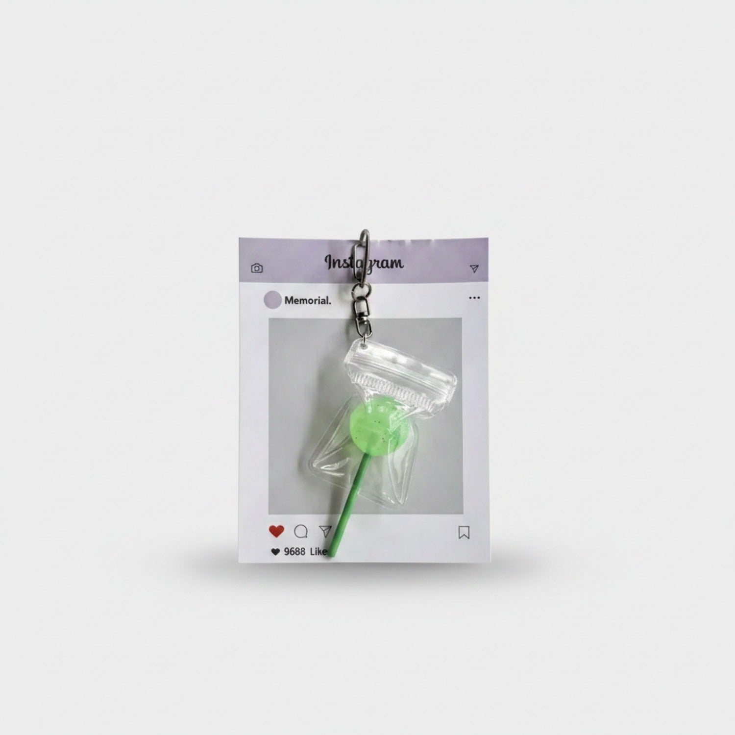 Purple Lollipop Acrylic Keyring Charm
