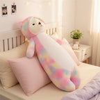 Pastel Rainbow Teddy Bear Plush Toy With Bonnet