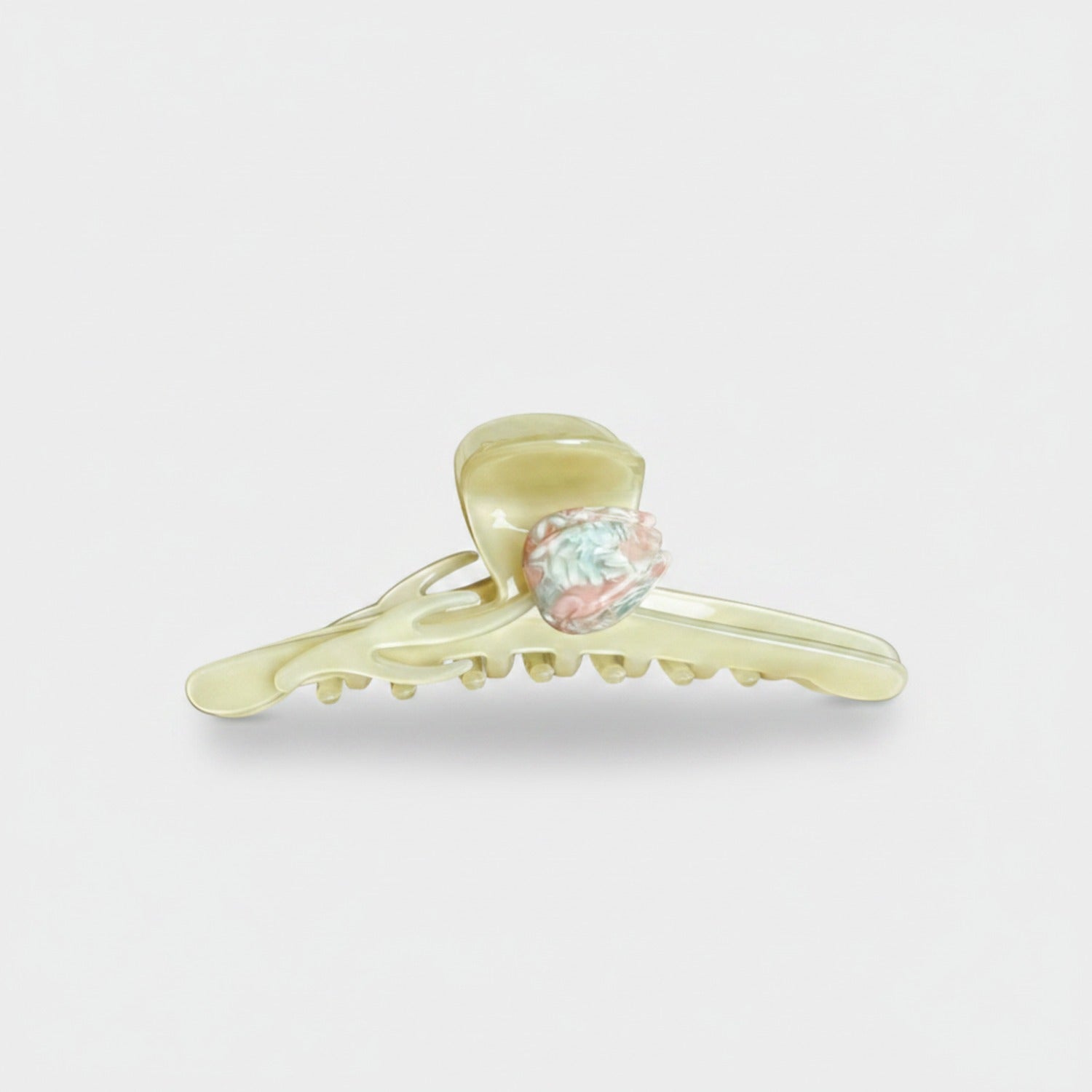 Pearl Shell Translucent Pink Hair Claw