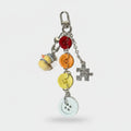 Colorful Button Acrylic Keychain With Best Friends Charm