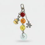 Colorful Button Acrylic Keychain With Best Friends Charm