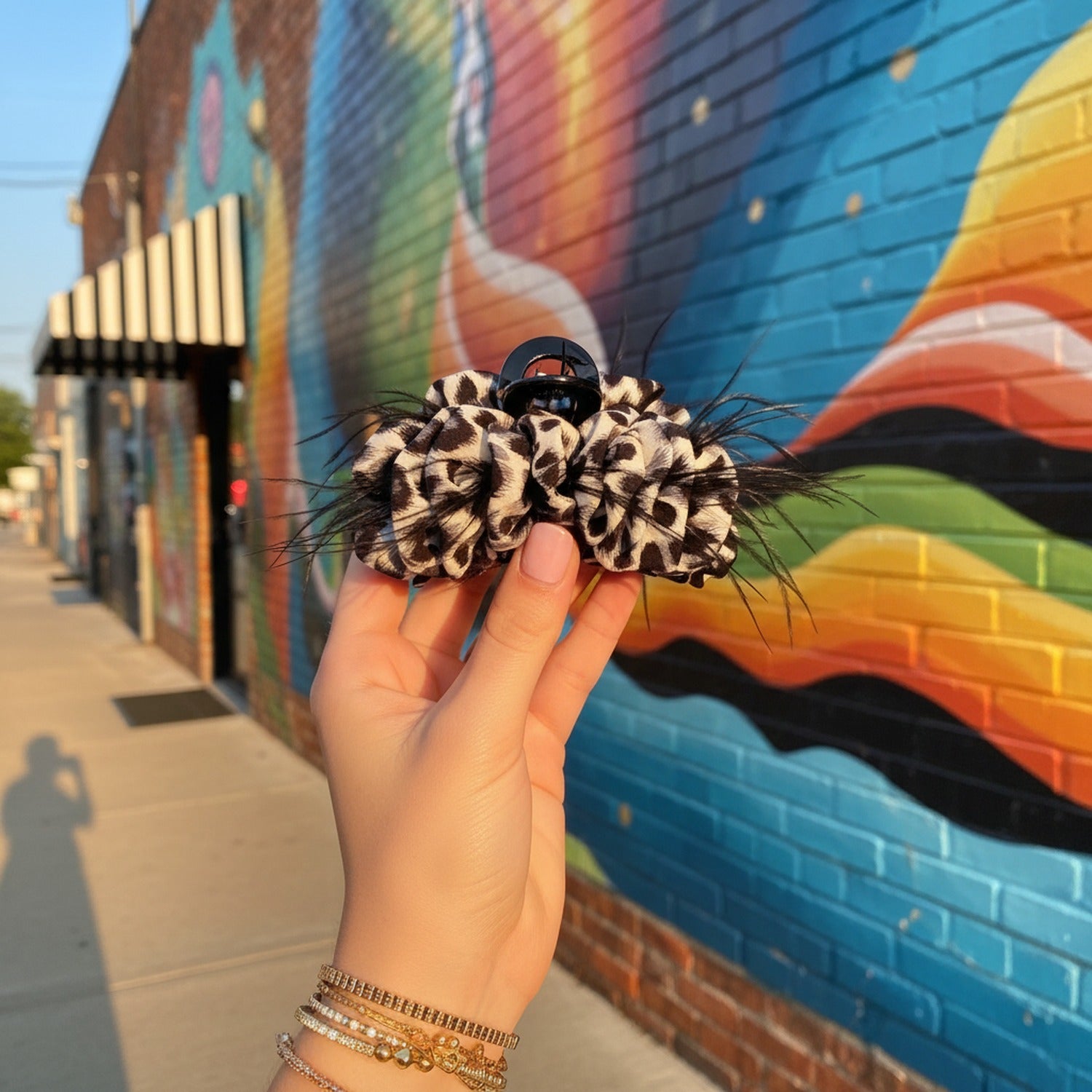 Black And White Tortoiseshell Hair Claw Clip