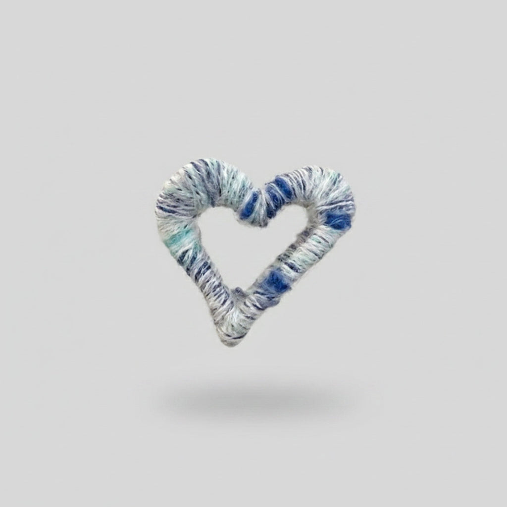 Blue Ombre Textured Heart Hair Claw