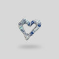 Blue Ombre Textured Heart Hair Claw