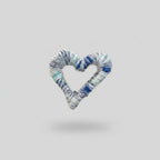 Blue Ombre Textured Heart Hair Claw