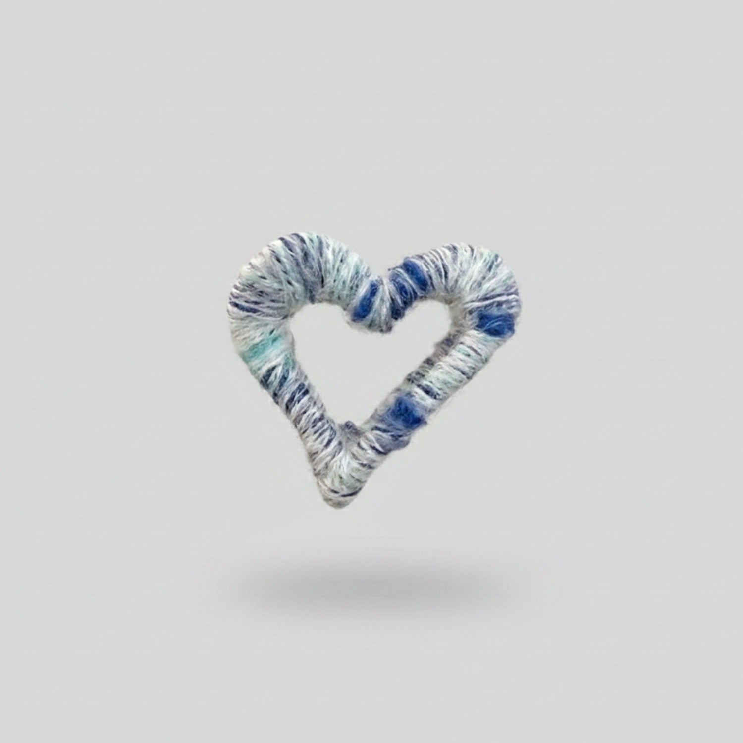 Blue Ombre Textured Heart Hair Claw