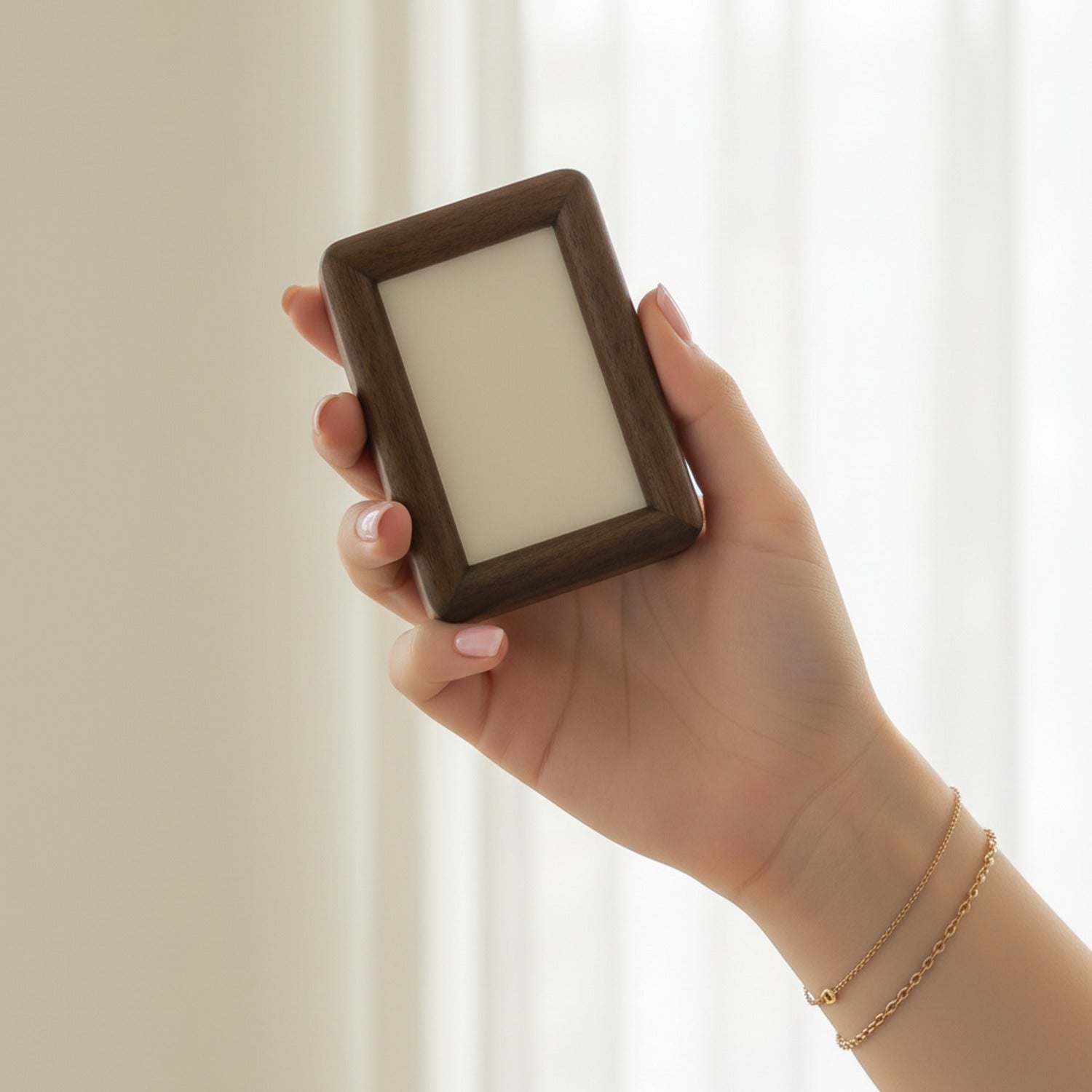Walnut Wood Picture Frame Rounded Corners