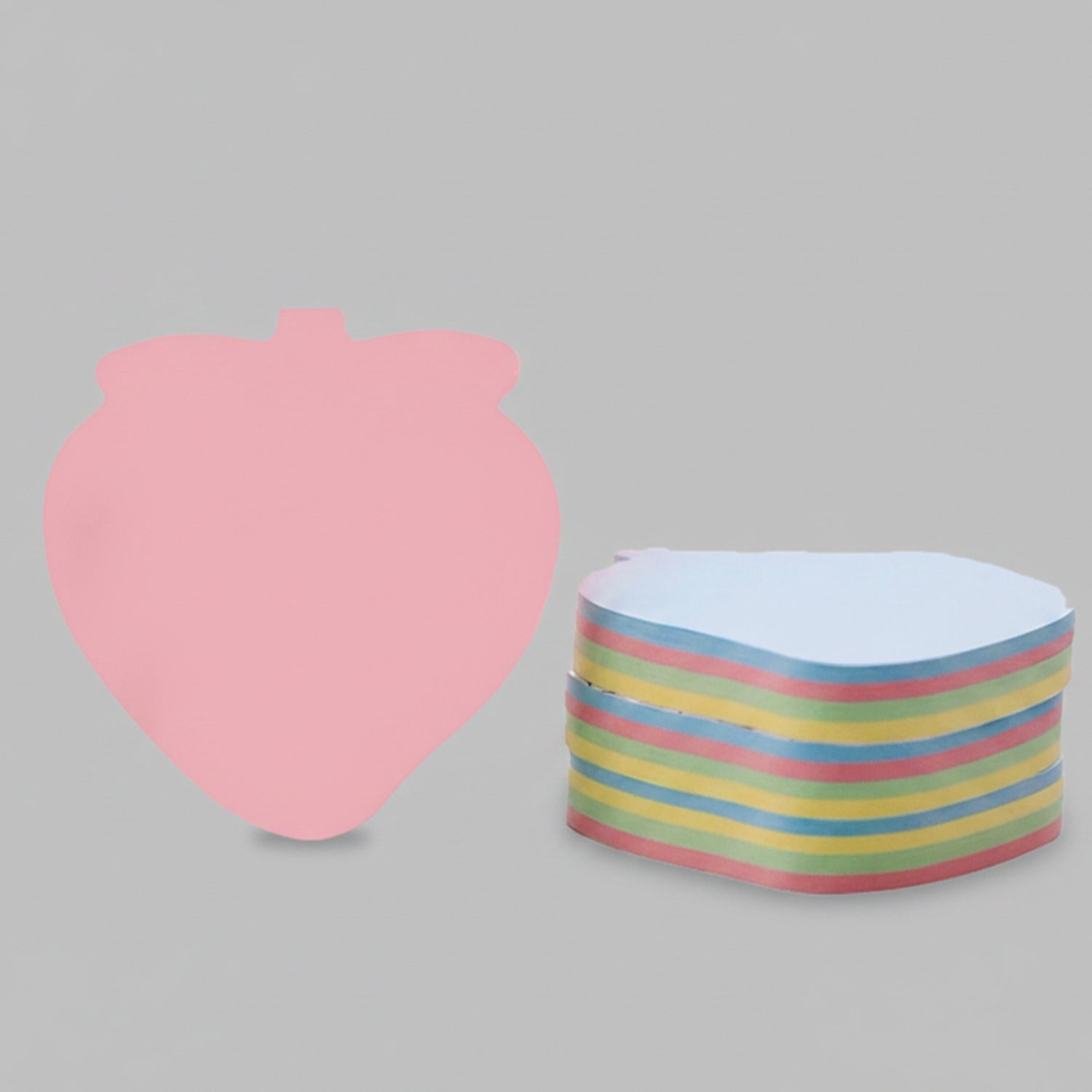 Pink Heart-Shaped Sticky Notes Pad Set