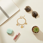 Chain Bracelet With Pearl Charm Charms - Gold Rainbow Charm – jewelry (view 3)
