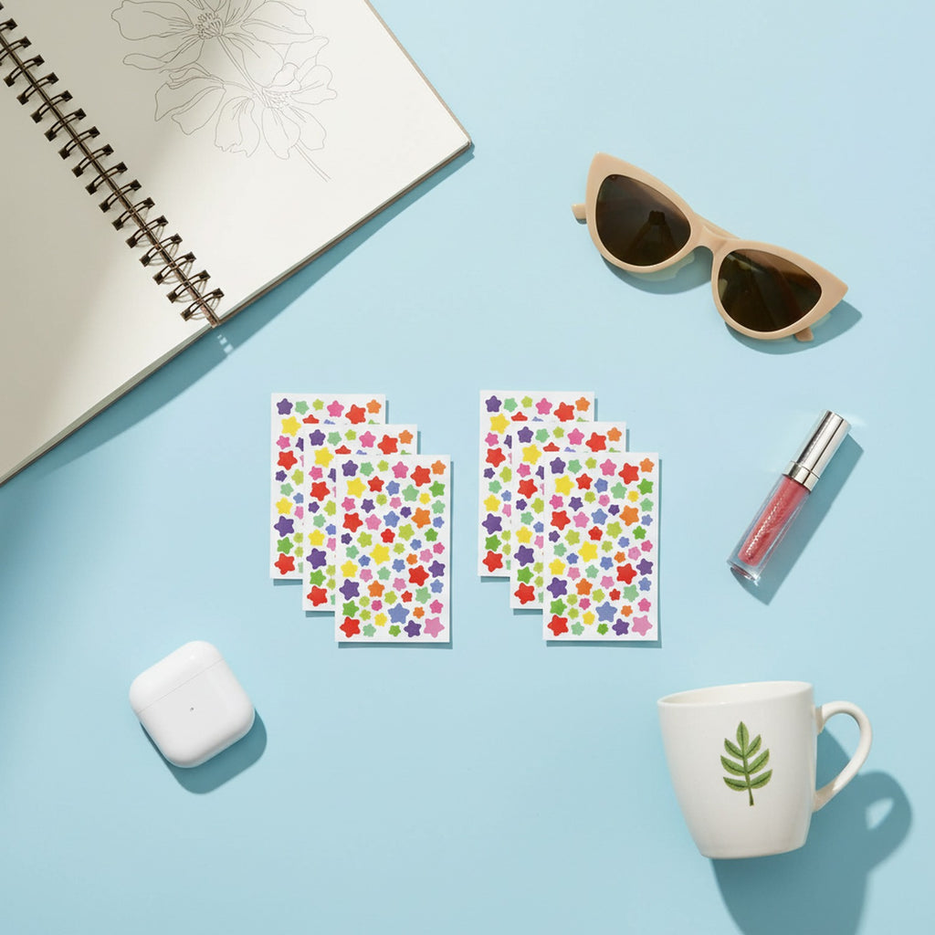 Colorful Star Sticker Sheets Pack
