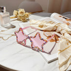 Star Shaped Beaded Pink Sunglasses