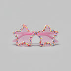 Star Shaped Beaded Pink Sunglasses