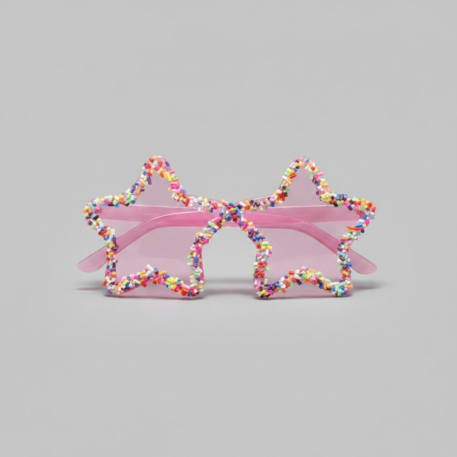Star Shaped Beaded Pink Sunglasses
