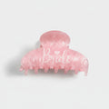Pink Heart Bride Hair Claw Clip