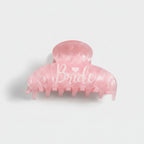 Pink Heart Bride Hair Claw Clip