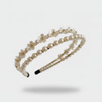 Pearl Beaded Flower Padded Headband
