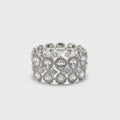 Rhinestone Teardrop Crystal Stretch Bracelet Silver