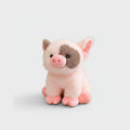 Adorable Pink Plush Pig Toy With Gray Face Patch