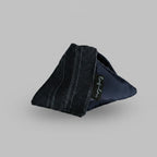 Black Striped Knit Hair Claw Clip