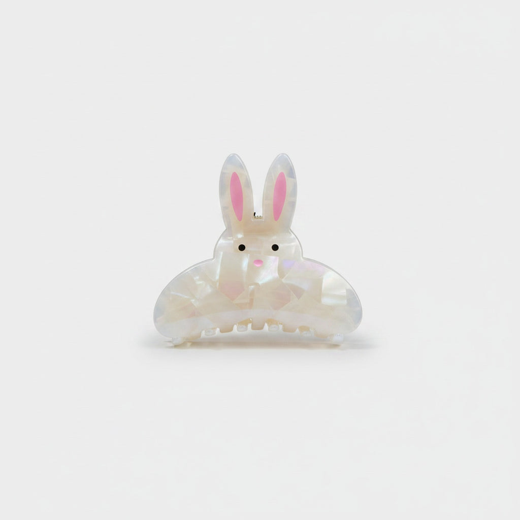 Opal Bunny Pearl Hair Claw Clip