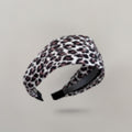 Leopard Print Padded Headband Black
