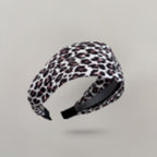 Leopard Print Padded Headband Black