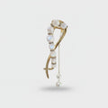 Pearl Beaded Gold Hair Claw Clip Chain