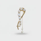 Pearl Beaded Gold Hair Claw Clip Chain