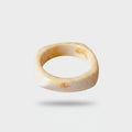 Cream Marble Stone Resin Ring Bracelet