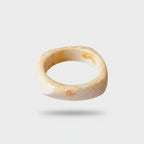 Cream Marble Stone Resin Ring Bracelet