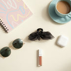 Black Mesh Bow Hair Claw Clip