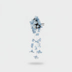 Blue Flower Hanging Chain Hair Claw