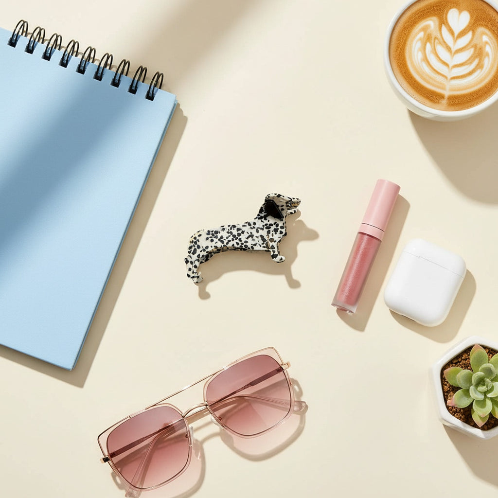 Dalmatian Spotted Hair Claw Clip