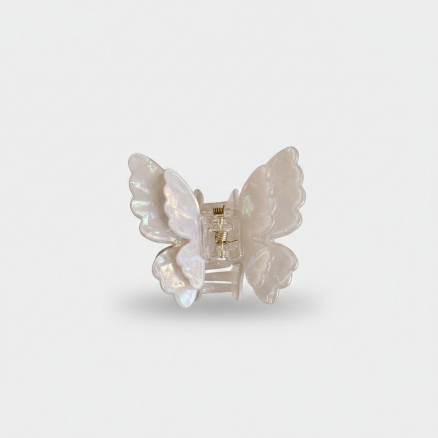 Pearl Butterfly Hair Claw Clip - Beige Butterfly Claw Clip