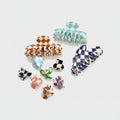 Checkered Hair Claws Pastel Multi-Pack Set