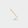 Pearl Gold Straight Bar Stud Earrings