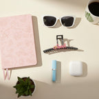 Black Hair Claw Clip With Pink Bows