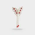 Butterfly Pearl Heart Rhinestone Hair Claw