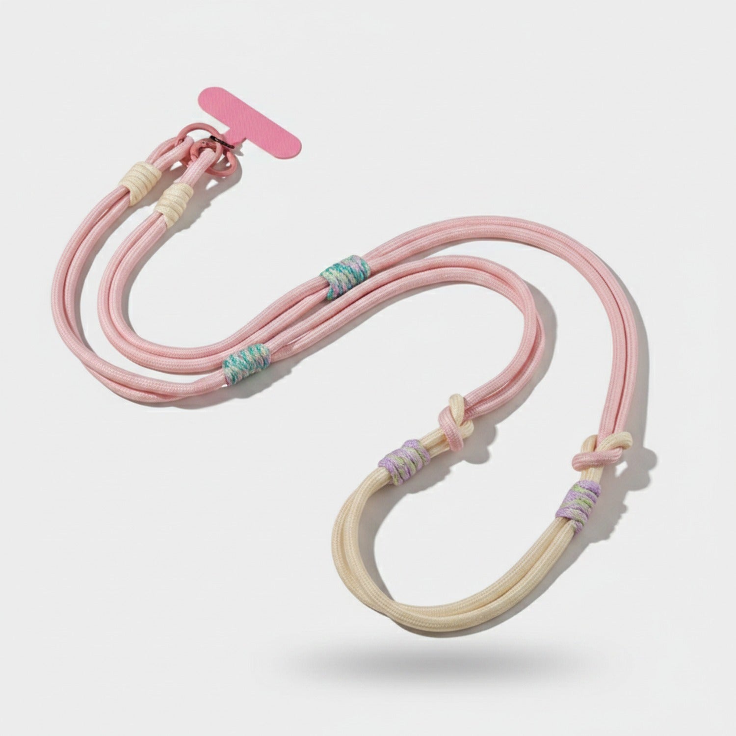 Pastel Rope Phone Strap With Beaded Detailing
