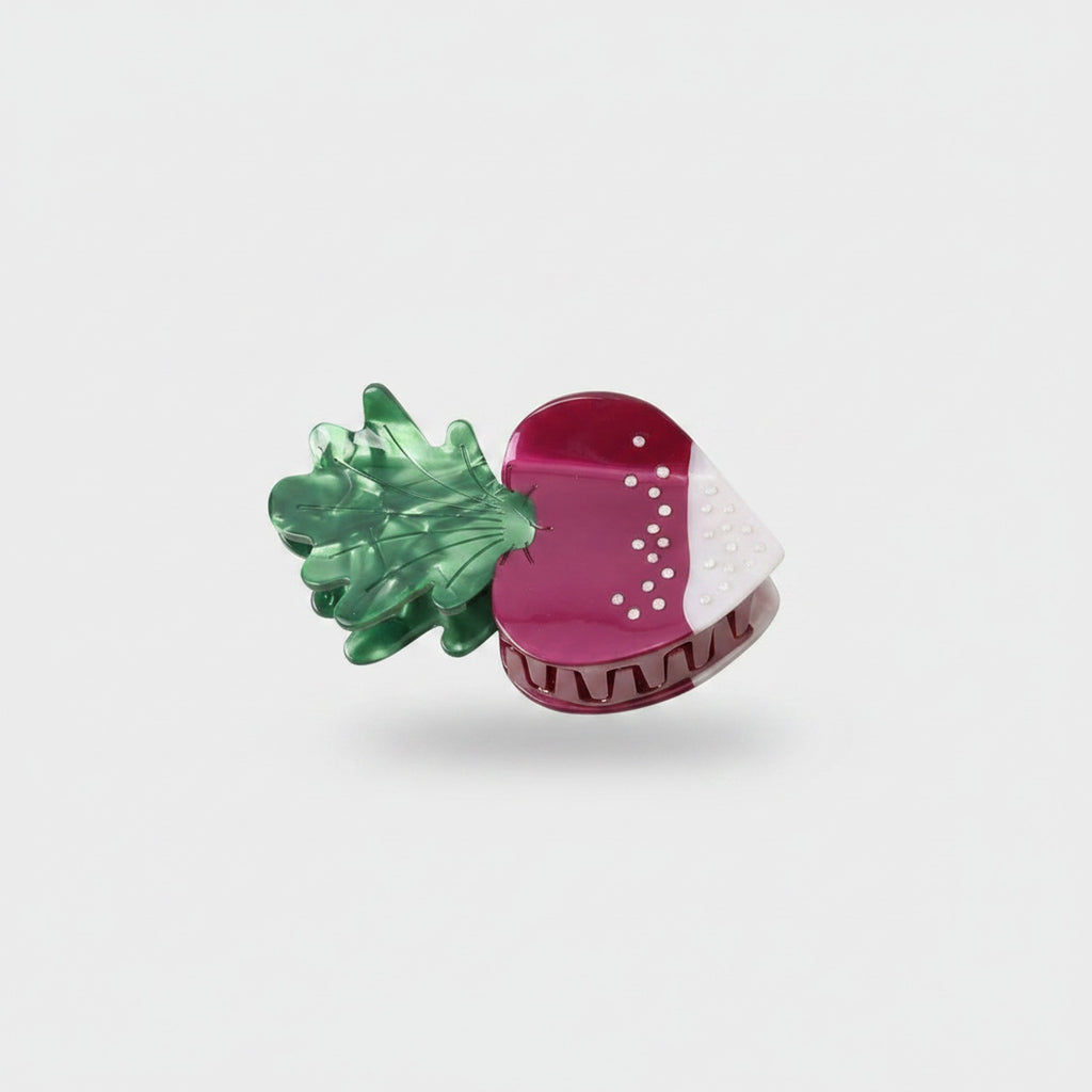 Burgundy Pearl Butterfly Acrylic Hair Claw